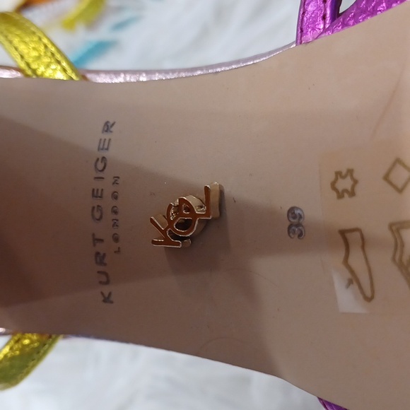 NEW Kurt Geiger London Perria Rainbow Platform Sandals Multi Sizes - Picture 11 of 13